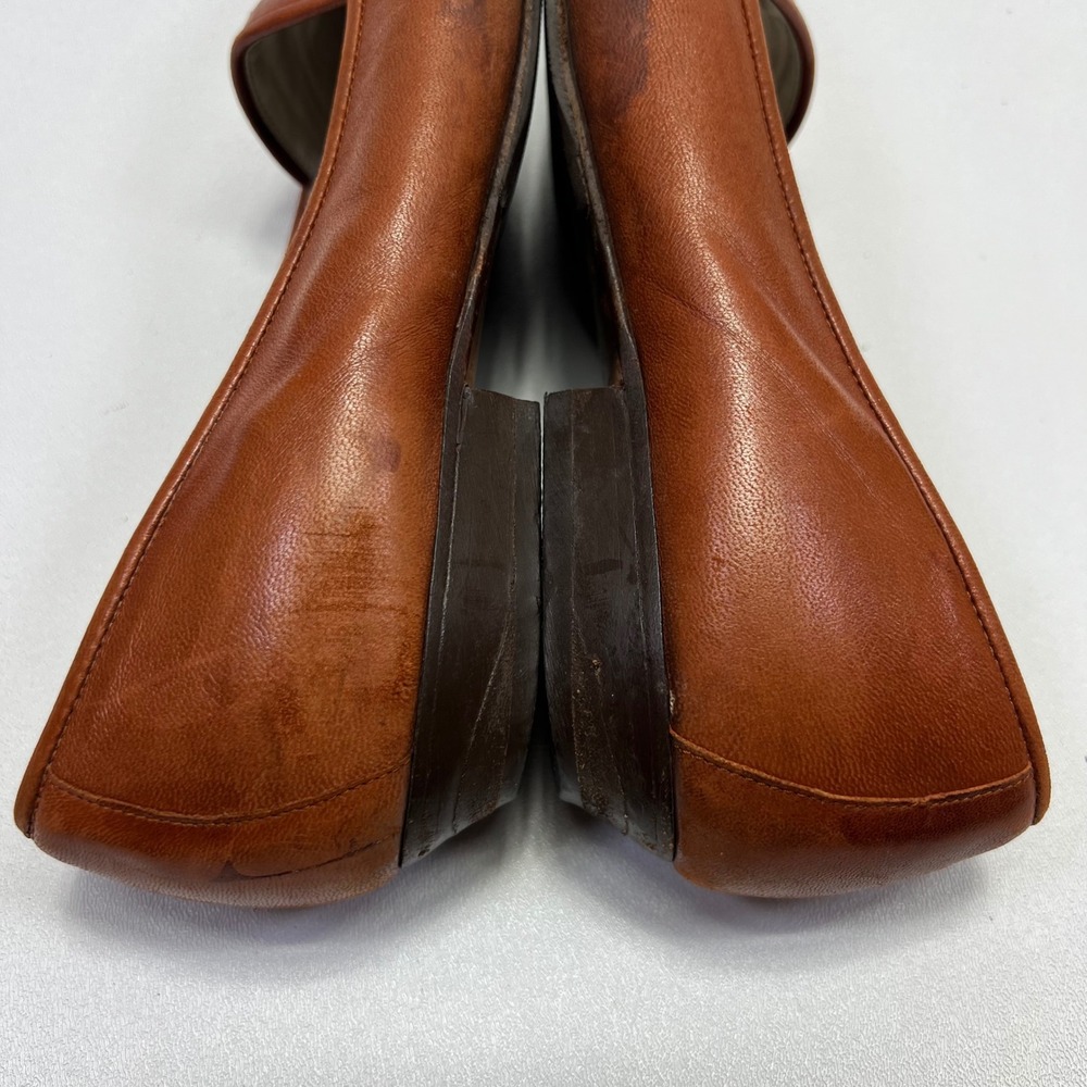 VINTAGE Bally Womens Brown Leather Crest Loafers Size 8M Italy Low Heel Flats - Picture 6 of 14